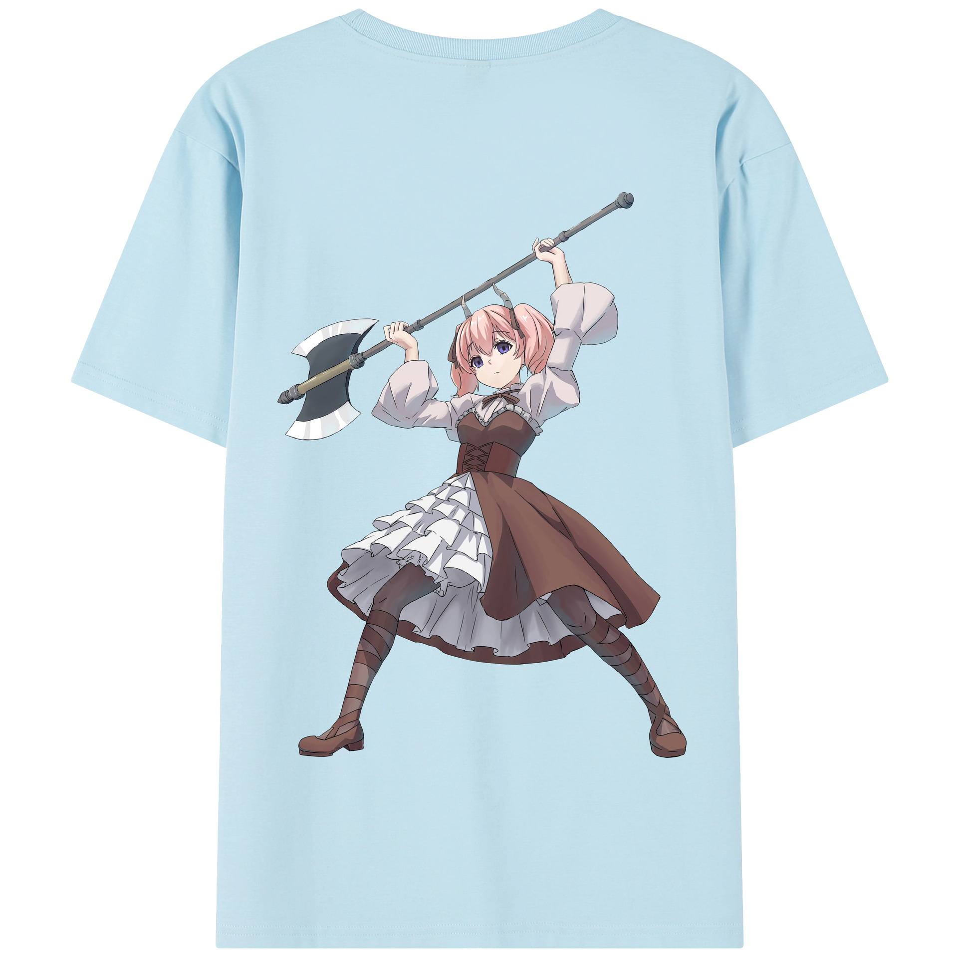 （画像用） 葬送のフリーレン Frieren 綿100％半袖Tシャツ（背面プリント）
